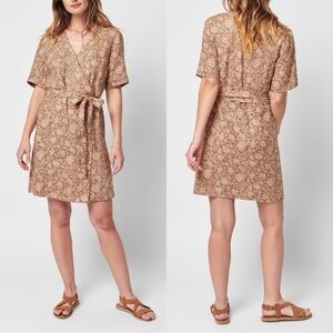 NEW Faherty Ashley Linen Wrap Dress